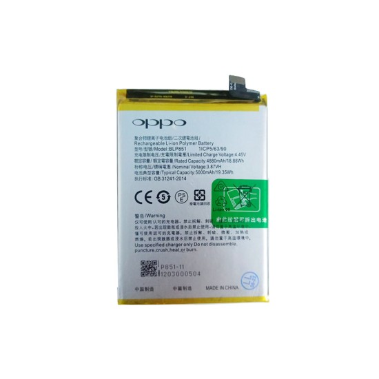 BATERIA OPPO A74 4G/CHP2219/A74 5G/CPH2197/RENO 6 LITE/CPH2365/A95 4G/CHP2365/CPH2365 BLP851 4880MAH BATERIA OPPO A74 4G/CHP2219/A74 5G/CPH2197/RENO 6 LITE/CPH2365/A95 4G/CHP2365/CPH2365 BLP851 4880MAH